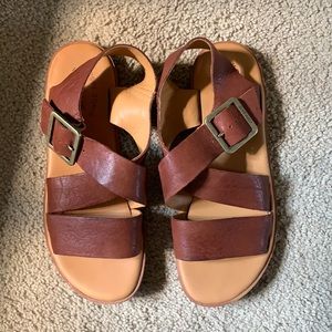 Kork-Ease Sandals; brown; size 9